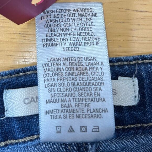 🔥4/$25 CANYON RIVER BLUES GIRLS DARK BLUE WASH DENIM JEAN SHORTS, SIZE 8 - Picture 4 of 6